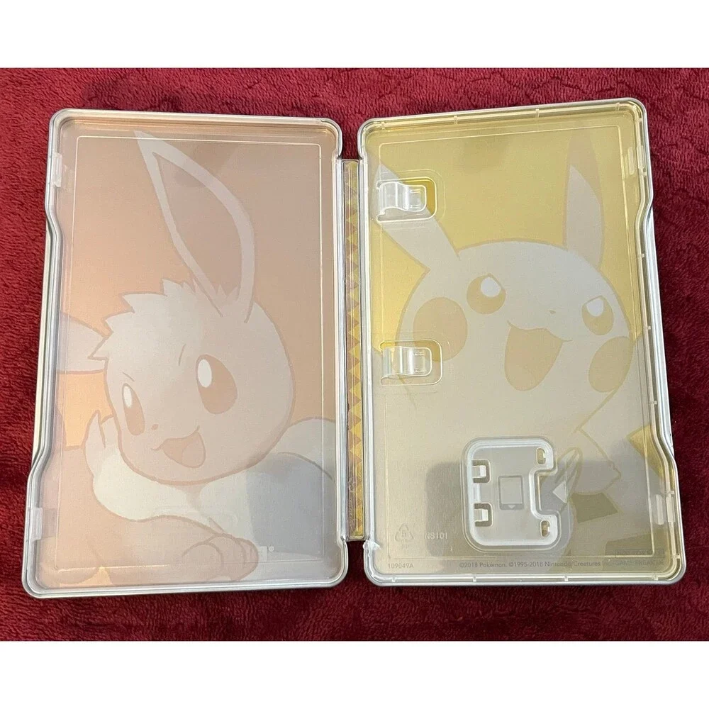 Pokémon Let's Go Pikachu Eevee Nintendo Switch SteelBook Case ONLY NO DENTS